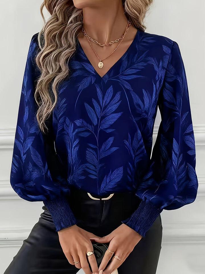 Elena | Botanisk V-ringad Blus