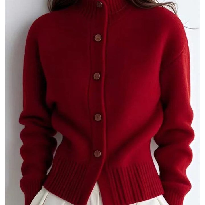 Margot | Höghalsad Knapp Cardigan