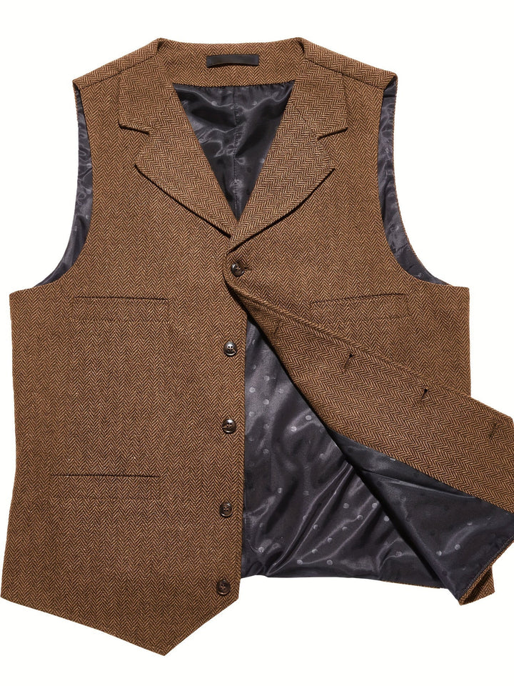 Byron | Raffinerad Herringbone Väst