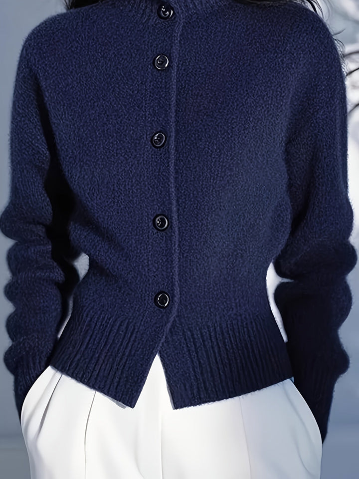 Margot | Höghalsad Knapp Cardigan
