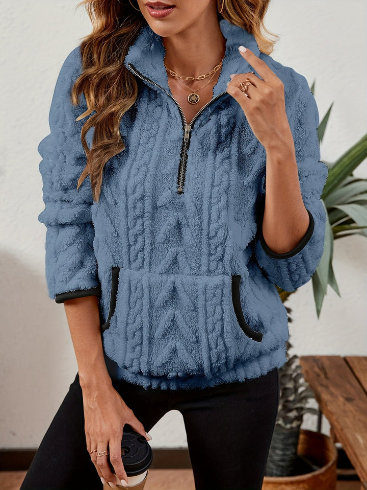 Delilah | Mysig Halvdragkedja Pullover