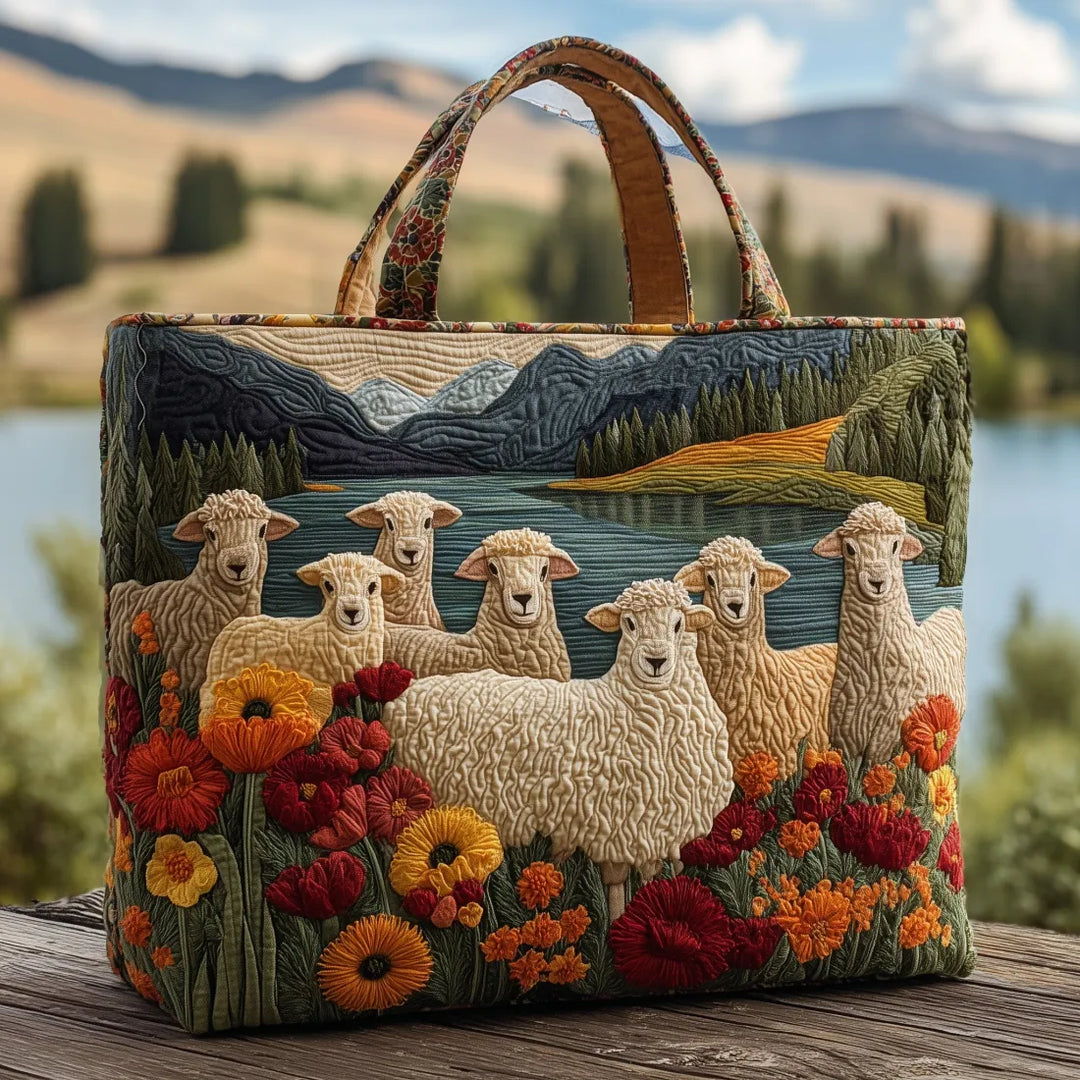Lauren | Konstnärlig Får Blomsterdesign Tote Bag
