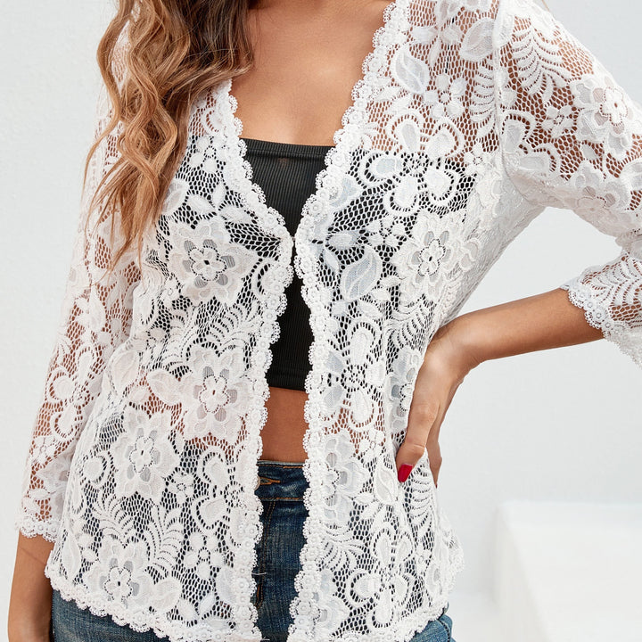 Cassandra | Blommig Öppen Cardigan