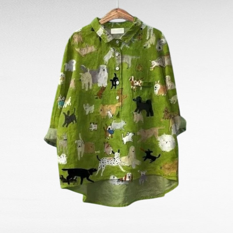 Rochelle | Modern Djurtryck Blus