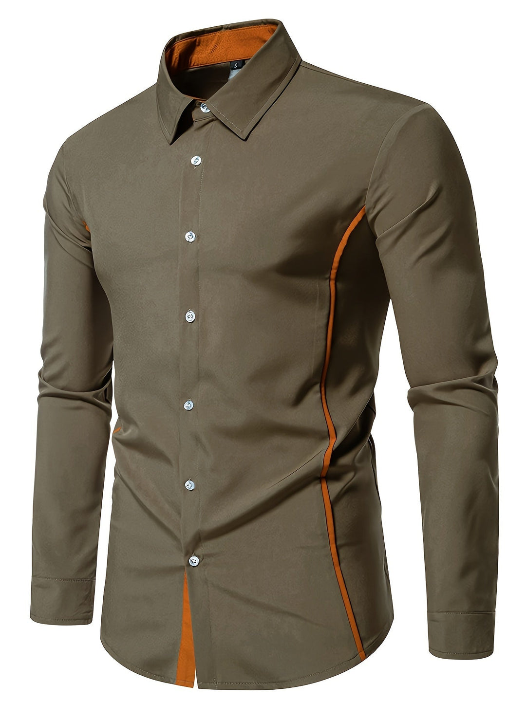 Anthony | Kontrast Trim Button-Up Skjorta