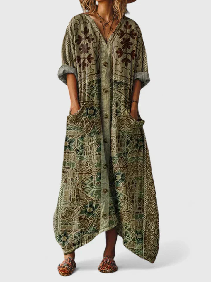 Aurora | Elegant Oversize Klänning med Fickor