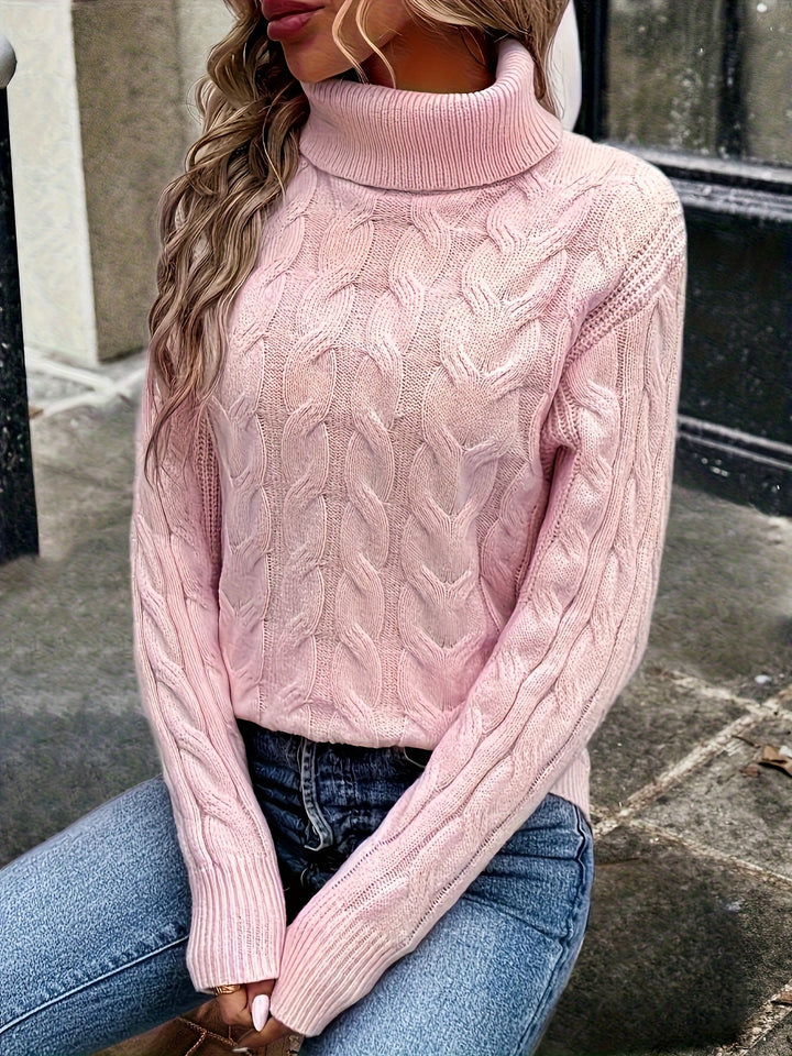 Celeste | Mysig kabelstickad polotröja