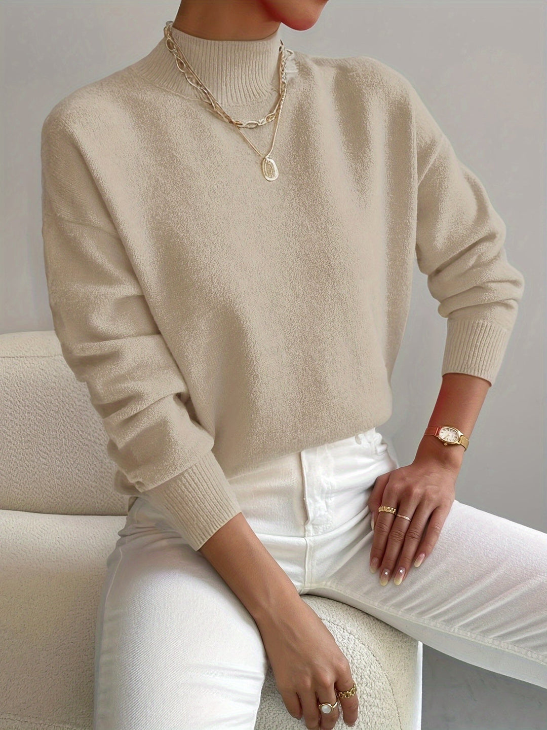 Lorelei | Förfinad Mock Neck Tröja