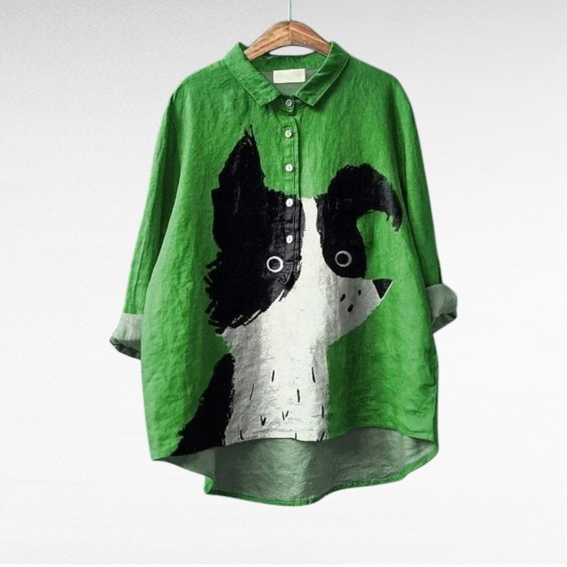 Sherry | Modern Hundtryck Konst Blus