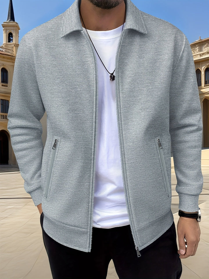 Cameron | Texturerad Zip Jacka