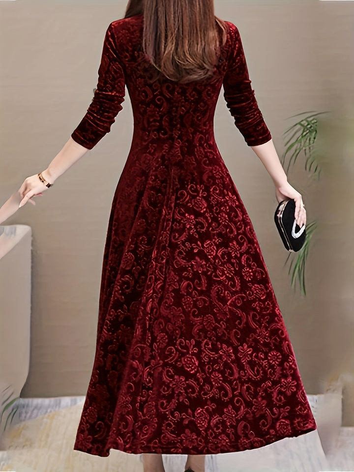 Adeline | Elegant långärmad midi-klänning