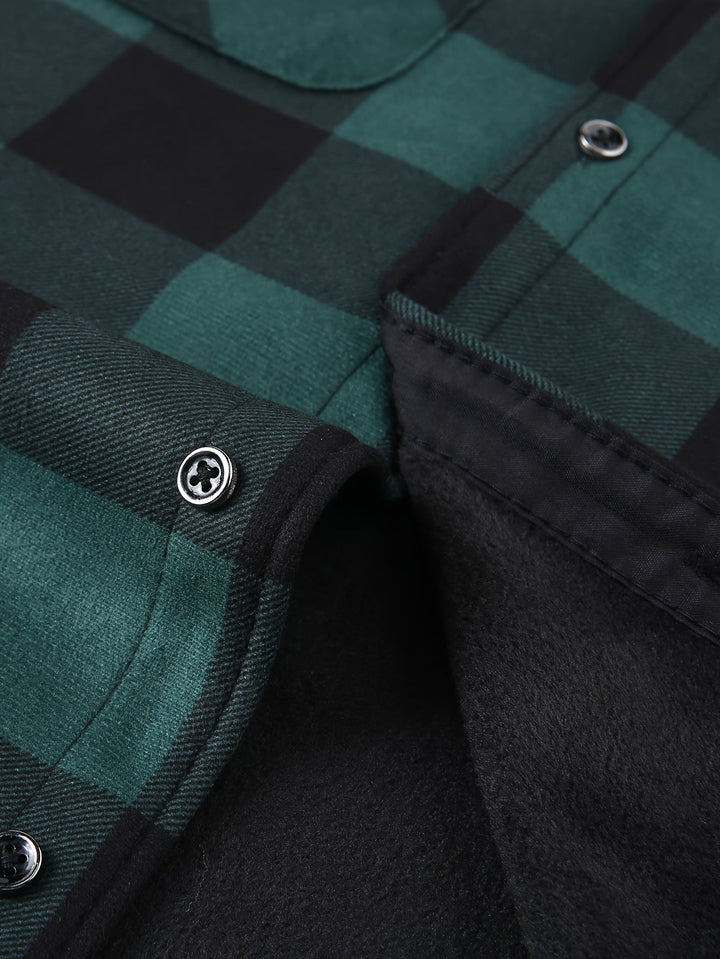 Desmond | Hoodie-rutig skjorta jacka