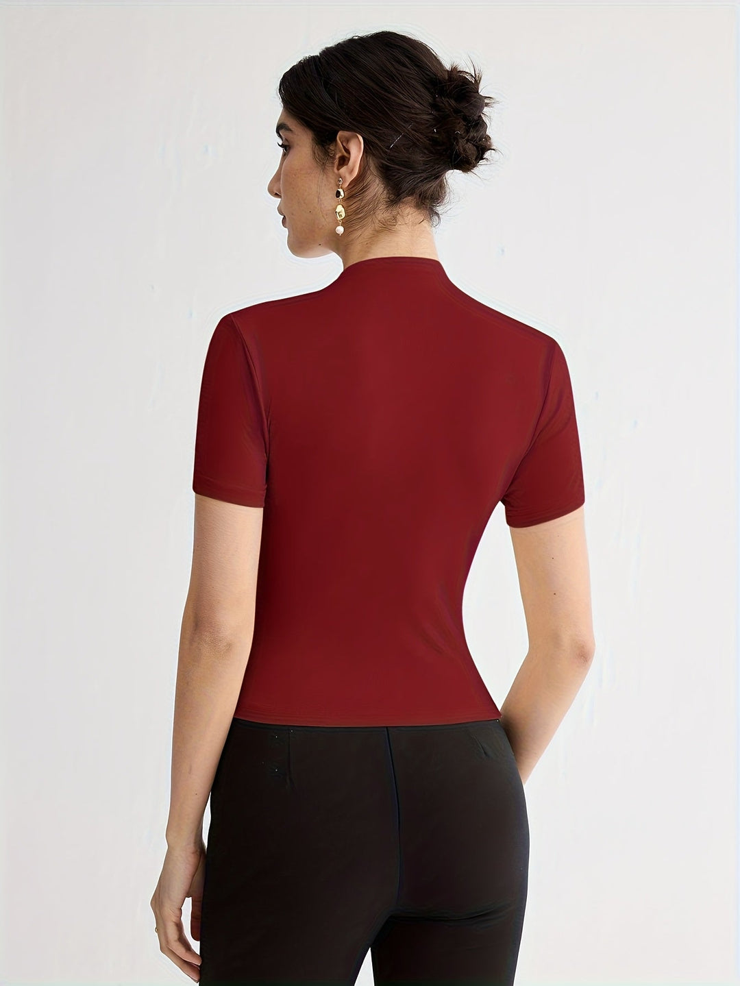 Sienna | Mock Neck Kortärmad Topp