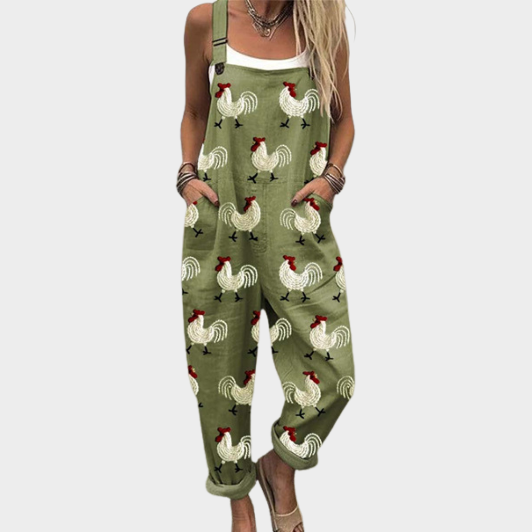 Clara | Bekväm Höns Konst Jumpsuit