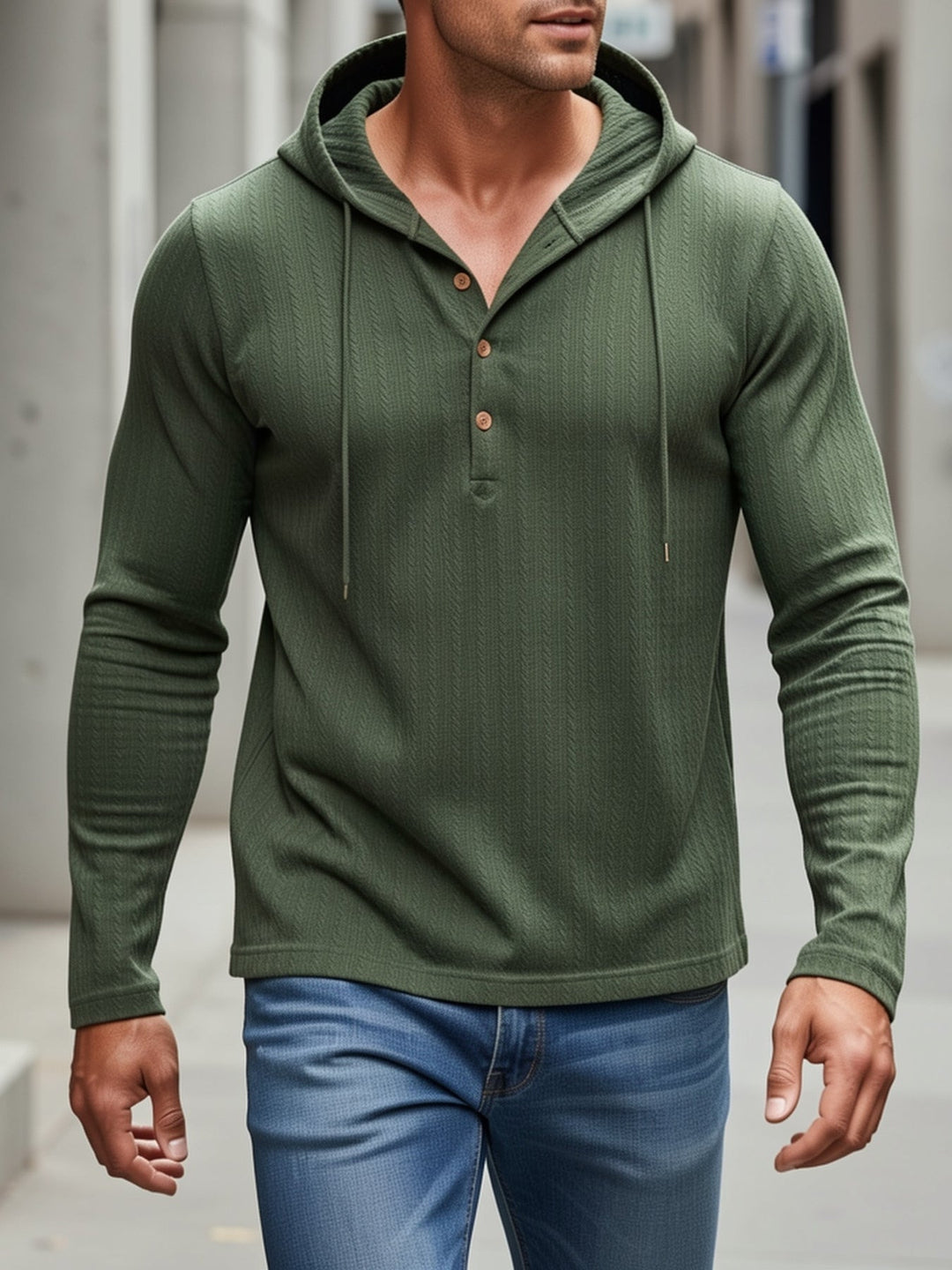 Rowan | Hooded Textured Henley