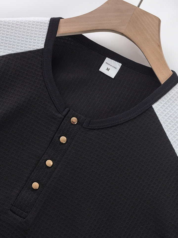 Curtis | Texturerad långärmad Henley