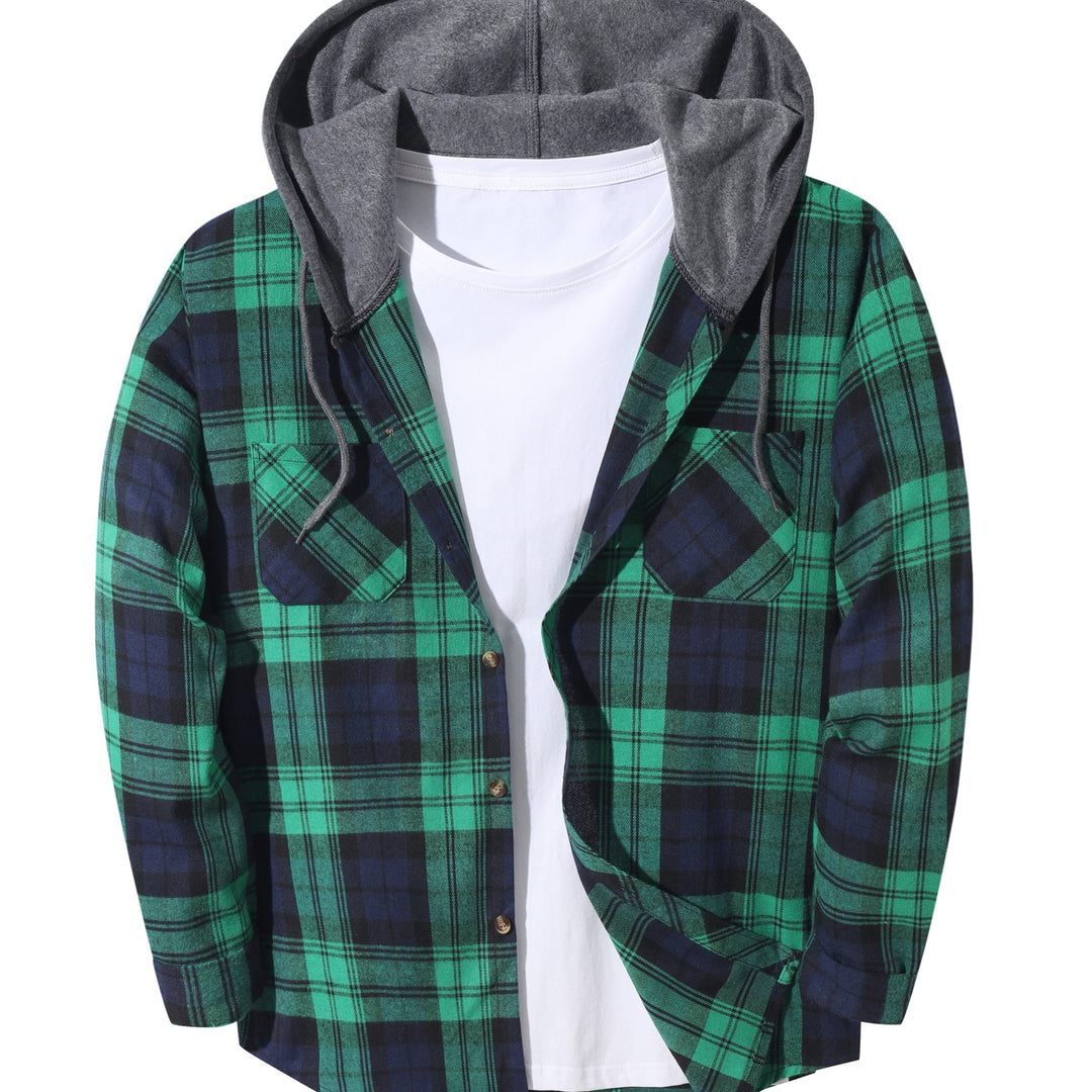 Braxton | Rutig Hoodie Skjorta