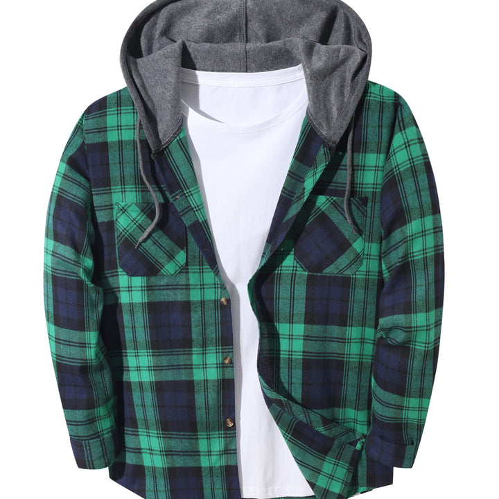 Braxton | Rutig Hoodie Skjorta