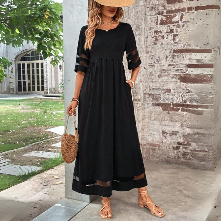 Aubrey | Elegant Midiklänning med Tummy-Smoothing