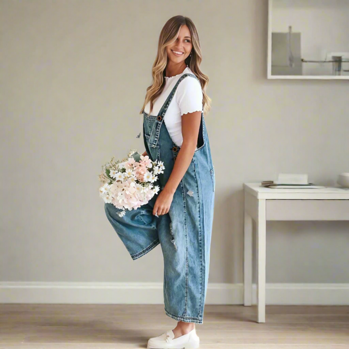Carmelita | Premium Vintage Stil Enfärgad Jumpsuit