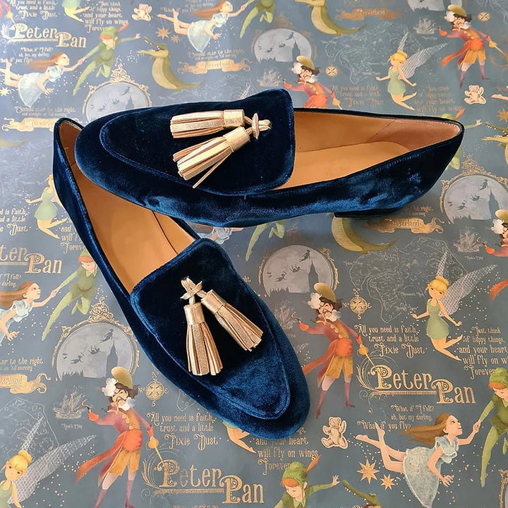 Faye | Klassisk Midnatts Elegans Fringed Loafer