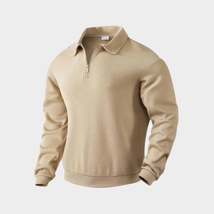 Hudson | Texturerad Halvdraget Pullover