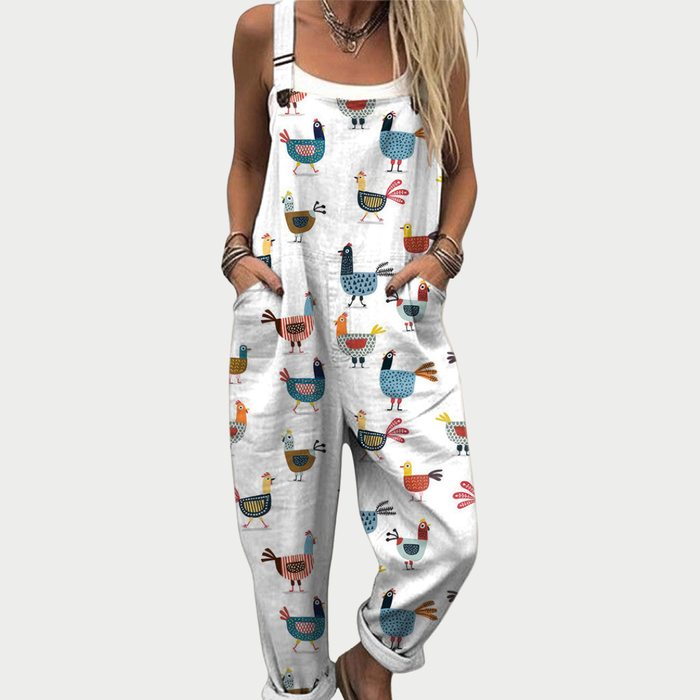 Doris | Bekväm Höns Konst Jumpsuit