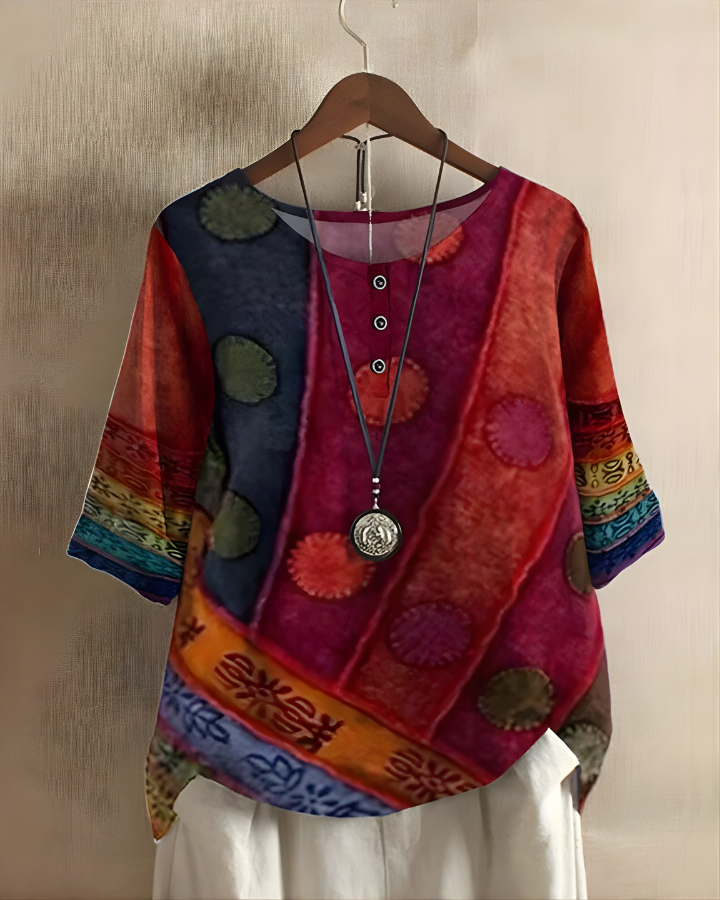 Fiona | Avslappnad Sommar Boho Topp