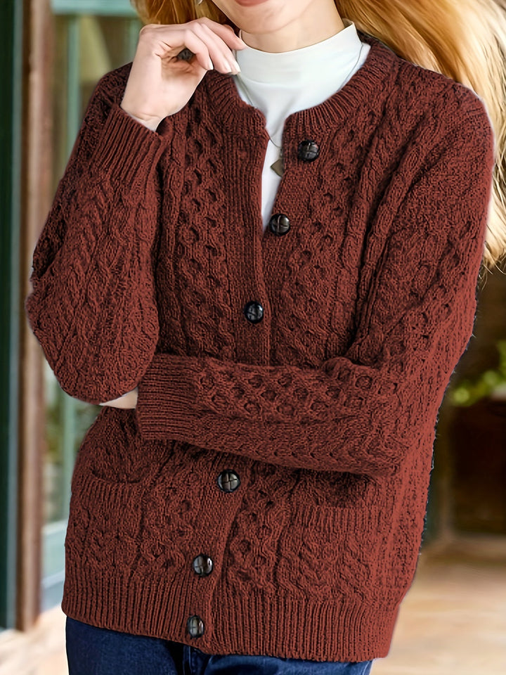 Fern | Texturerad Knapp-Front Kofta