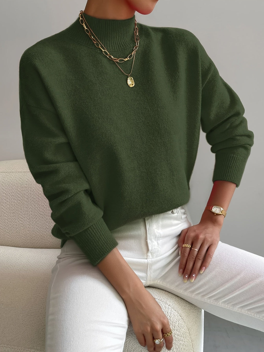 Lorelei | Förfinad Mock Neck Tröja