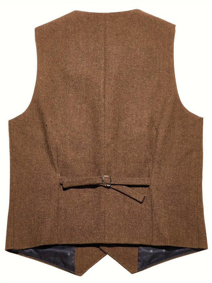 Byron | Raffinerad Herringbone Väst