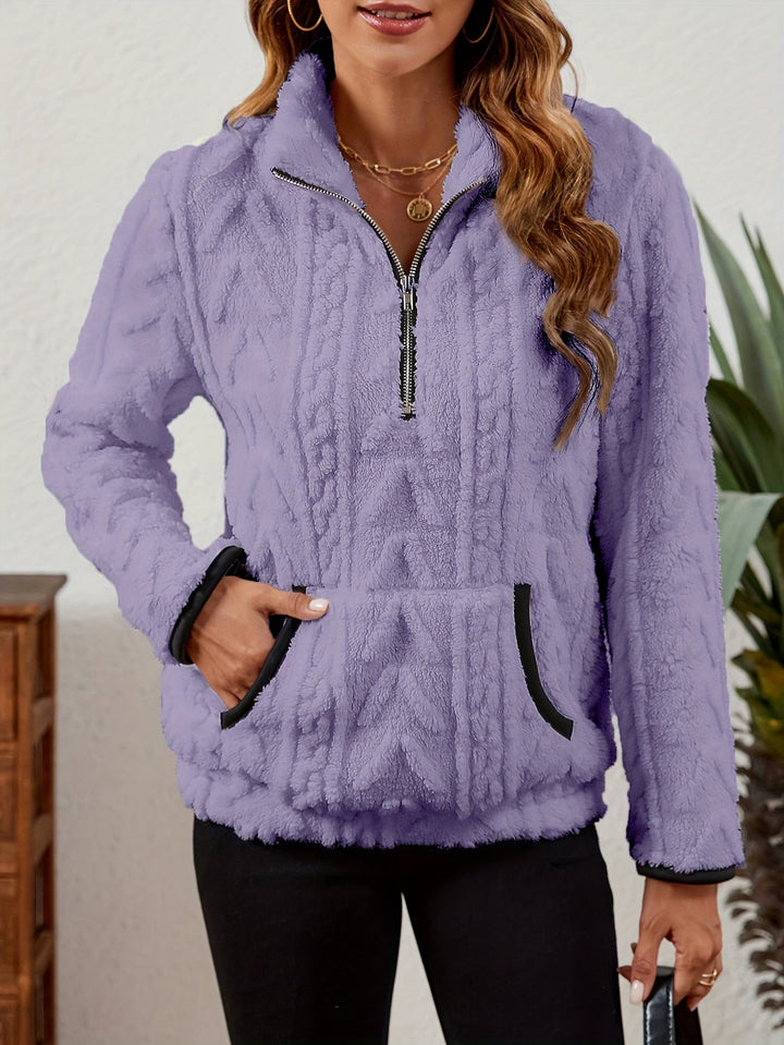 Delilah | Mysig Halvdragkedja Pullover