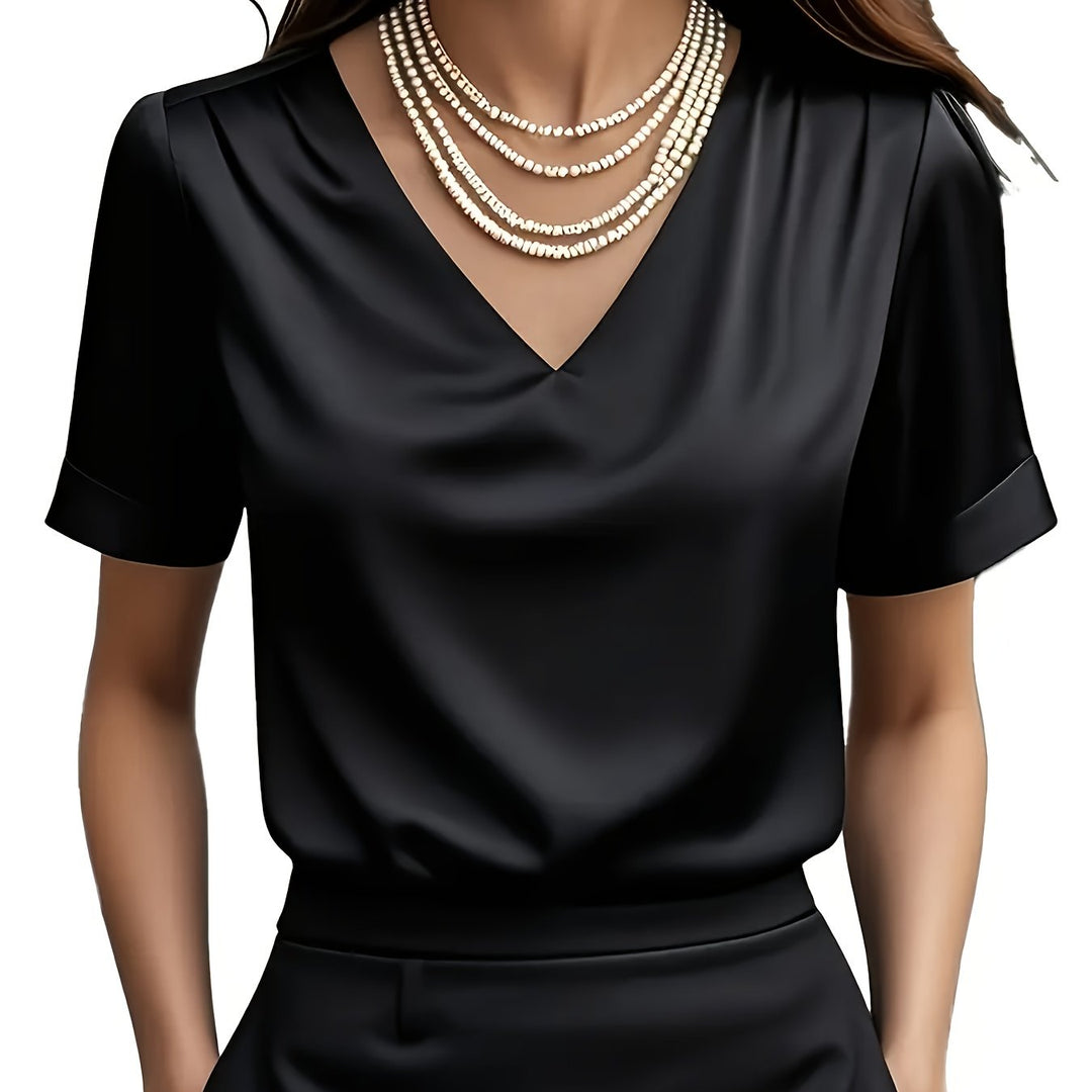 Estelle | Draperad V-ringad Blus