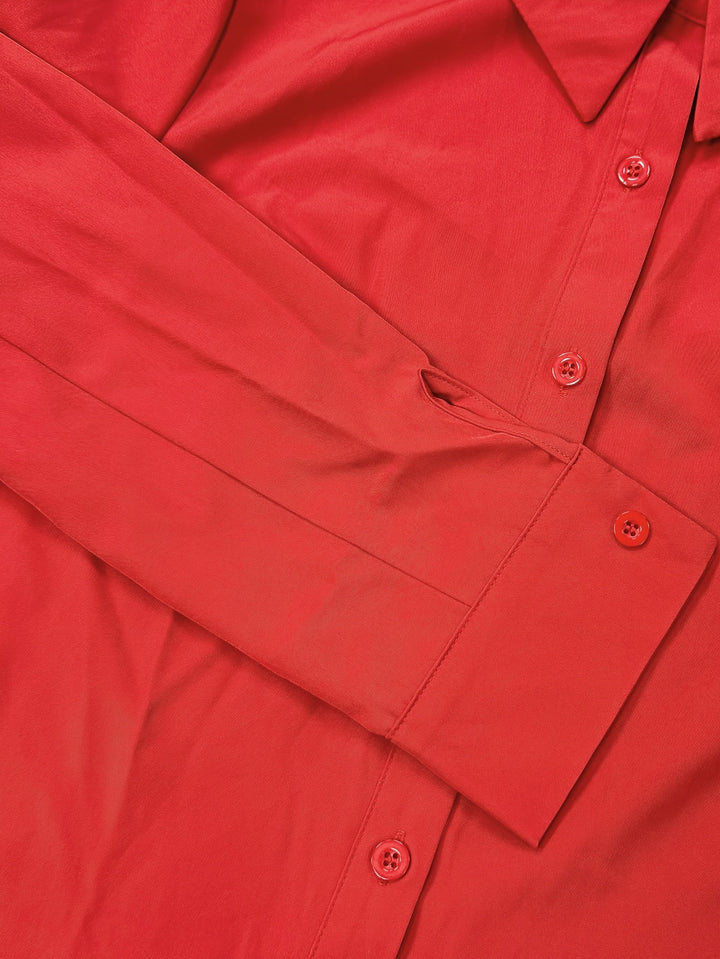 Quinn | Fins Button-Front Blus