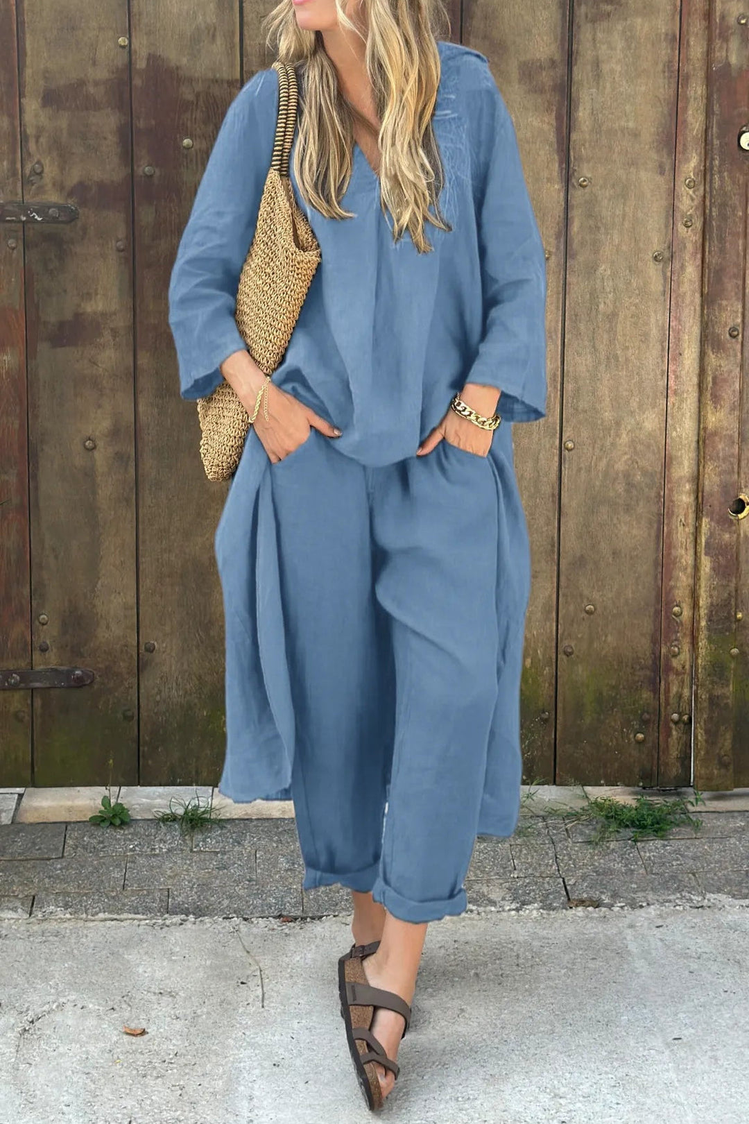 Stella | Elegant Löst V-ringad Set