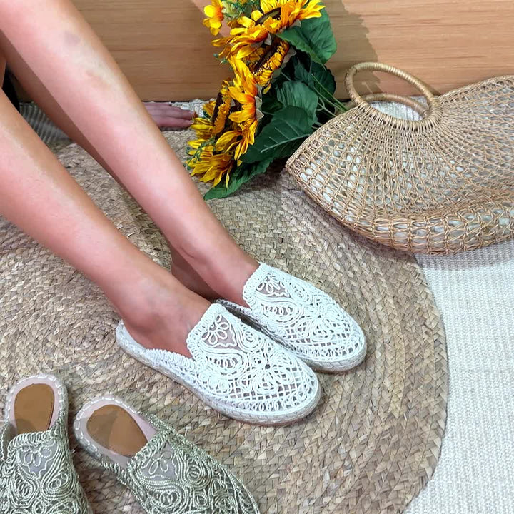 Bonnie | Vävd Slip-On Mules