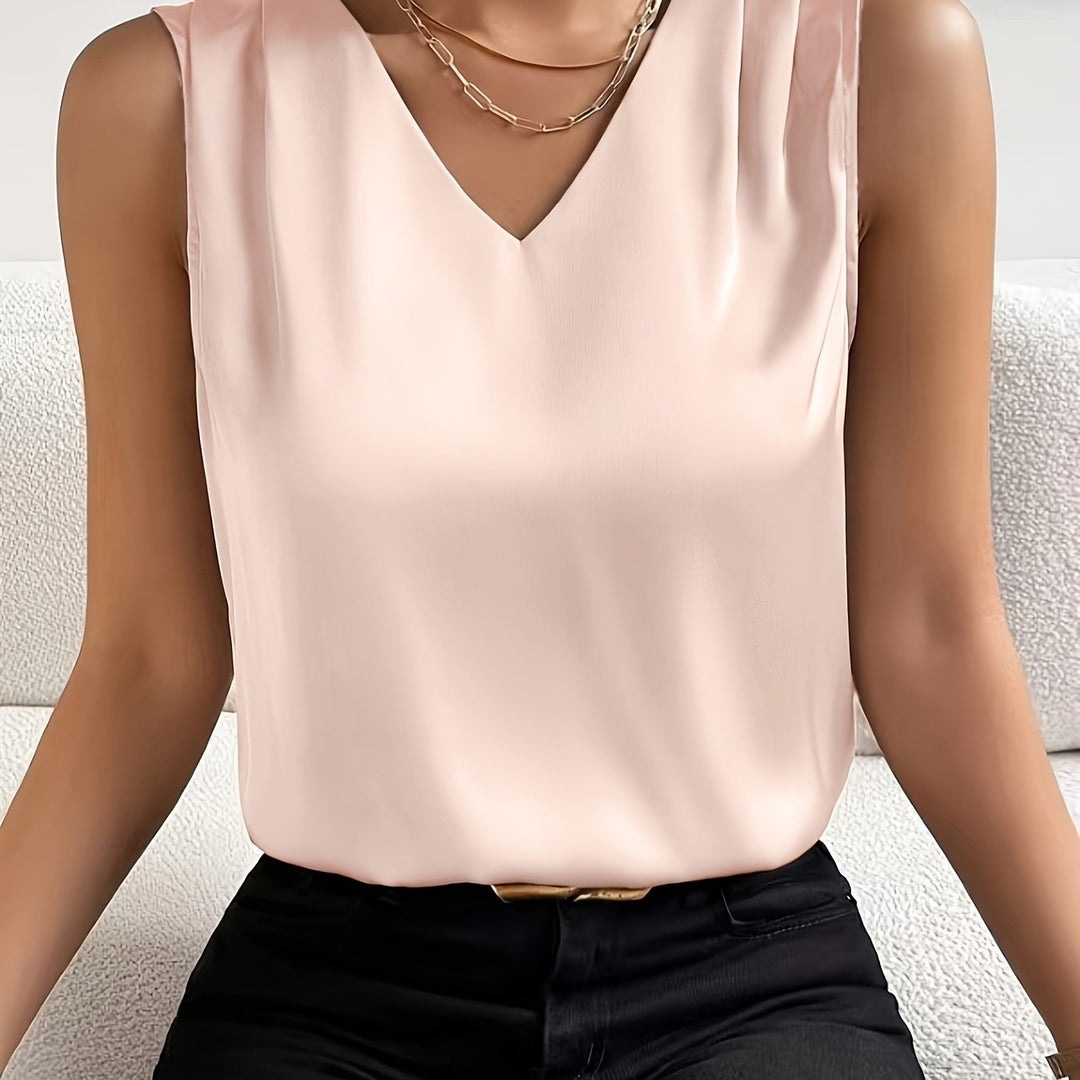 Elsie | Elegant ärmlös V-ringad topp