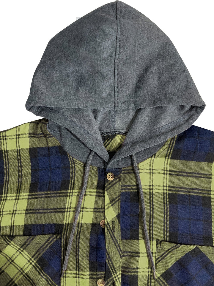 Braxton | Rutig Hoodie Skjorta