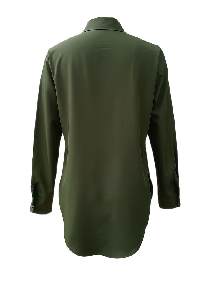 Quinn | Fins Button-Front Blus