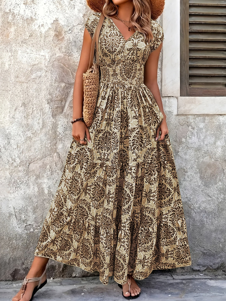 Lorena | Flödande Bohemisk Maxi Klänning
