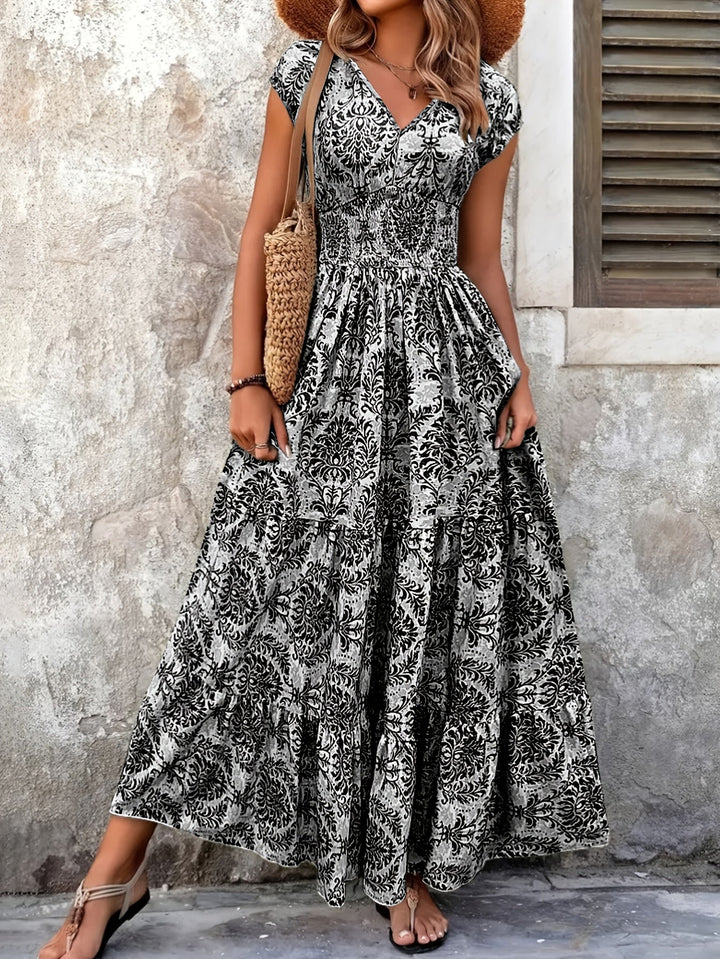 Lorena | Flödande Bohemisk Maxi Klänning