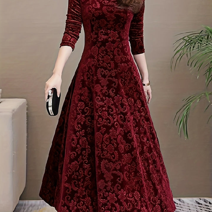 Adeline | Elegant långärmad midi-klänning
