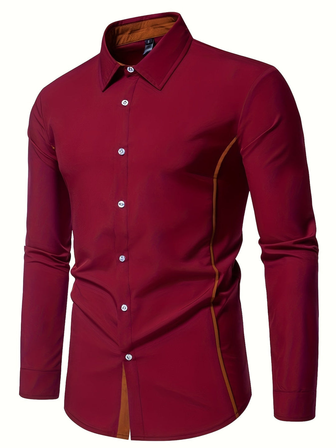 Anthony | Kontrast Trim Button-Up Skjorta