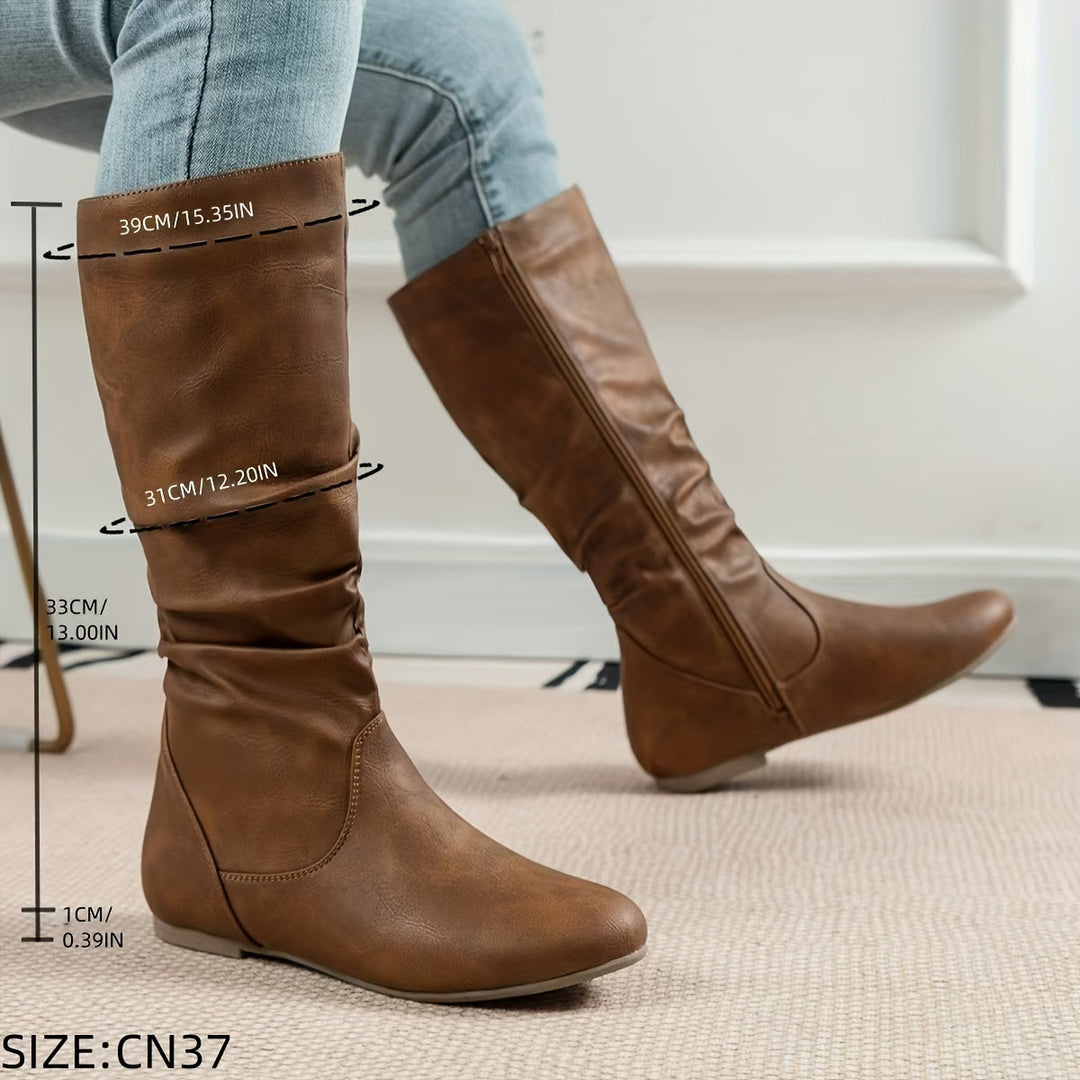 Maureen | Slouchade Stövlar Mid-Calf