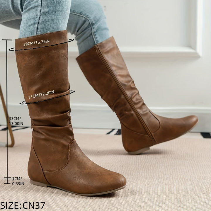 Maureen | Slouchade Stövlar Mid-Calf