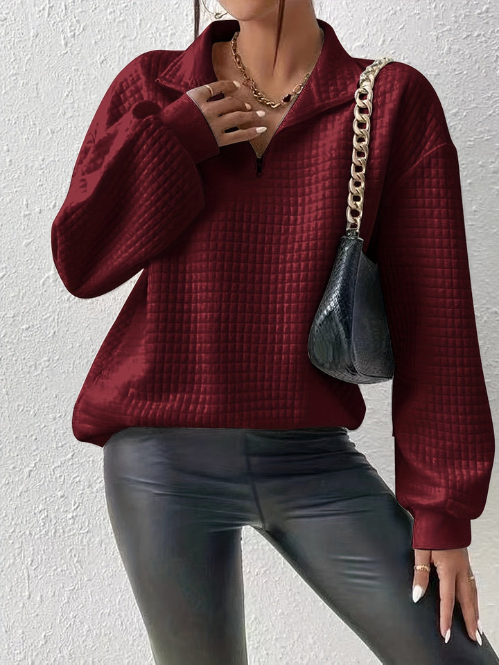 Susanna | Avslappnad Kvartzip-Pullover
