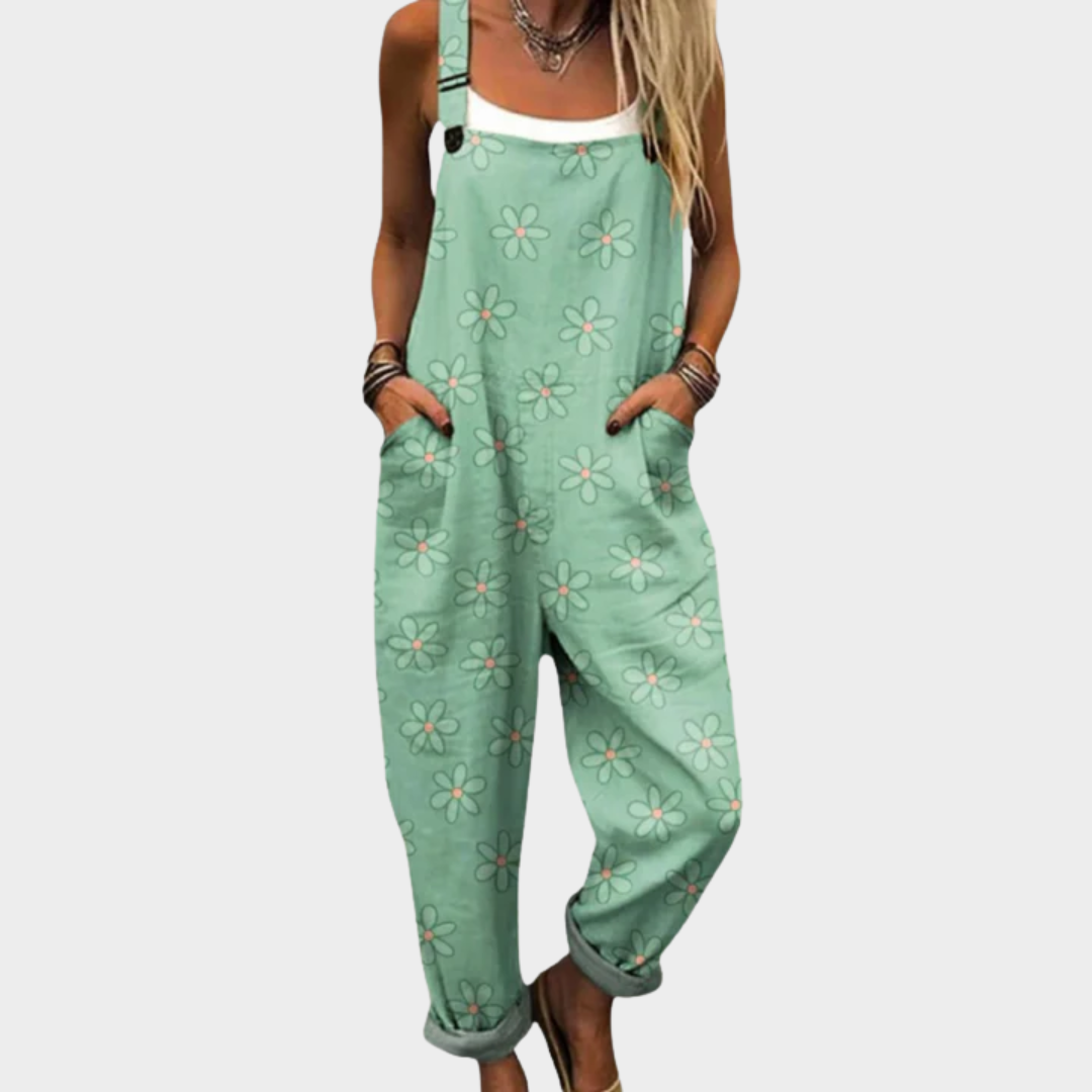 Alondra | Avslappnad Bekväm Blommig Jumpsuit
