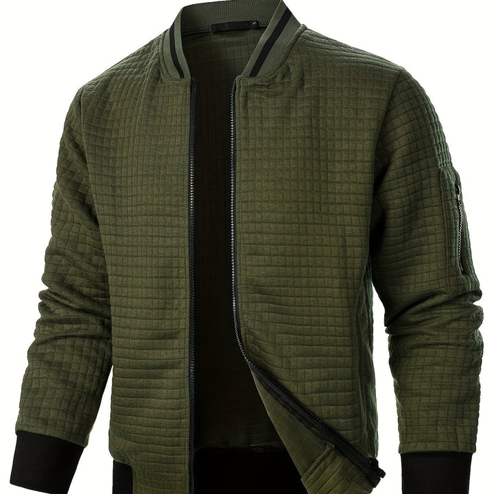 Raymond | Texturerad Zip-Up Bomberjacka