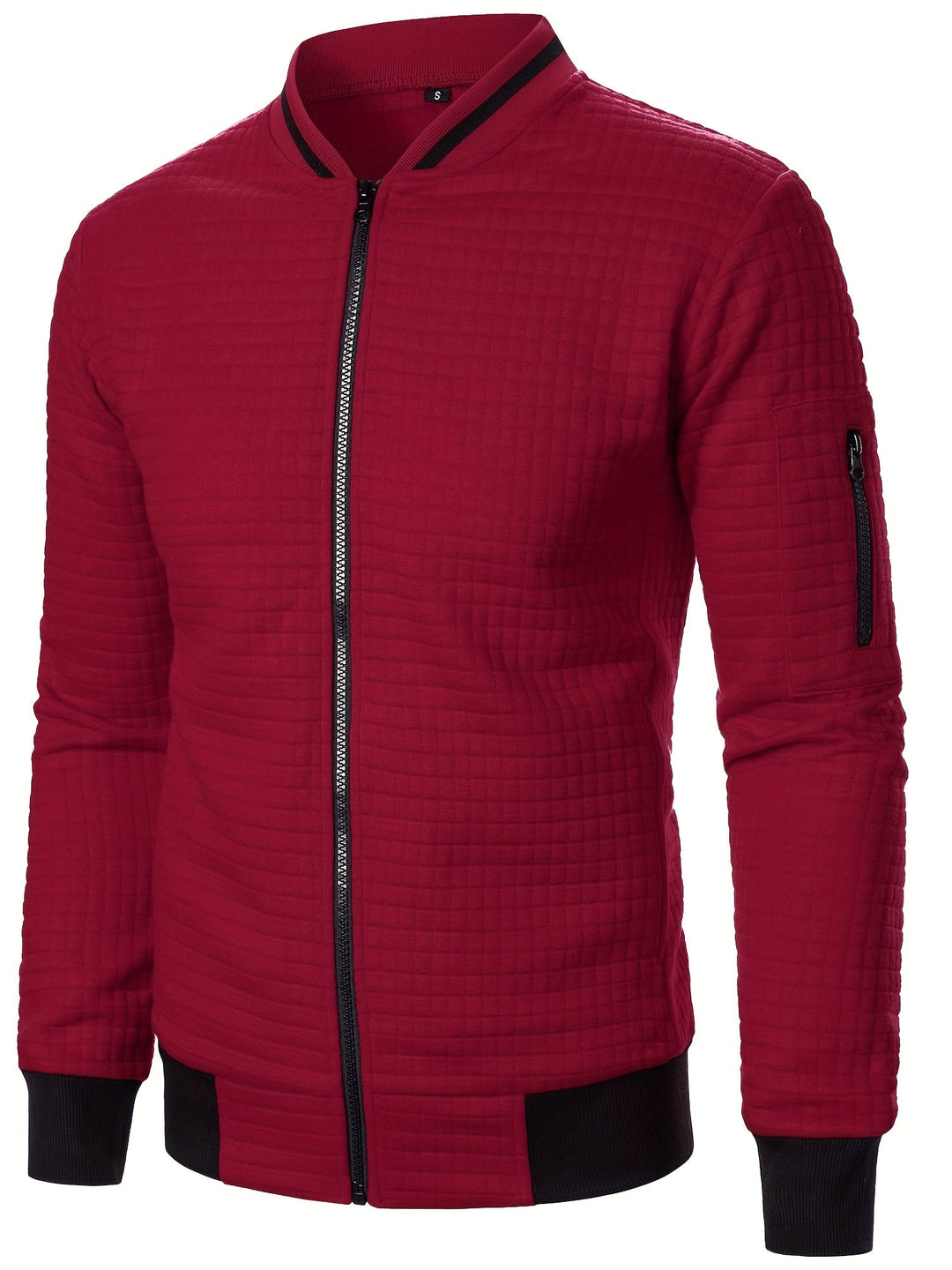 Raymond | Texturerad Zip-Up Bomberjacka