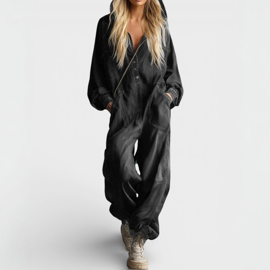 Sierra | Hoodie Jumpsuit med Långa Ärmar